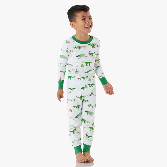 Christmas Dino Organic Cotton Pajama Set - PBK - Picture 2 of 9